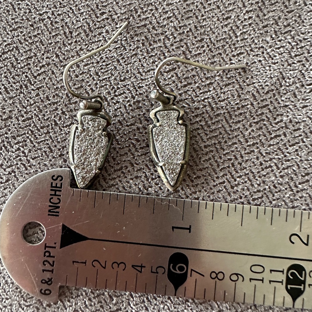 Arrowhead Drop Dangle Pierced Earrings - image 3